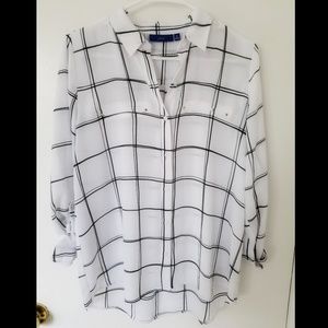 Apt 9 button down tunic blouse
